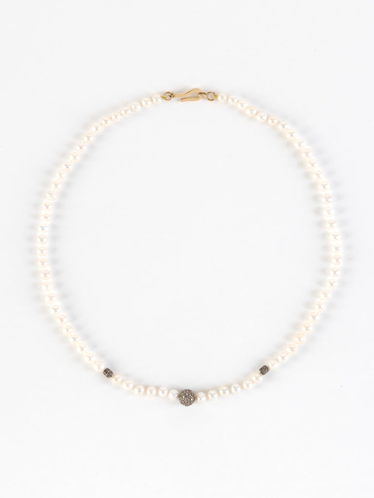 Pearl Beaded Necklace - 43cm